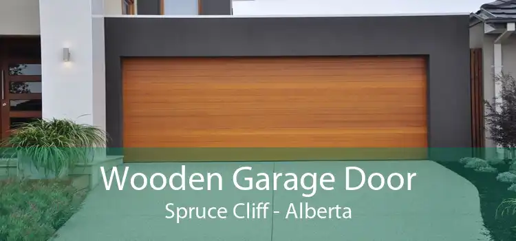 Wooden Garage Door Spruce Cliff - Alberta