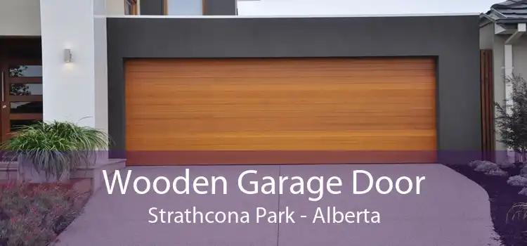 Wooden Garage Door Strathcona Park - Alberta